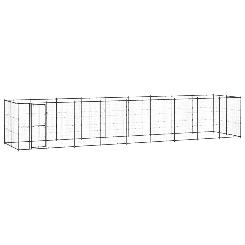 Outdoor Dog Kennel Steel 21.78 mÂ² 3082301