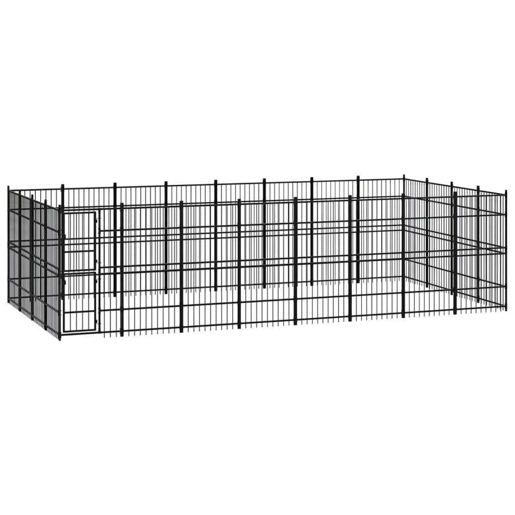 Outdoor Dog Kennel Steel 29.49 mÂ² 3097986