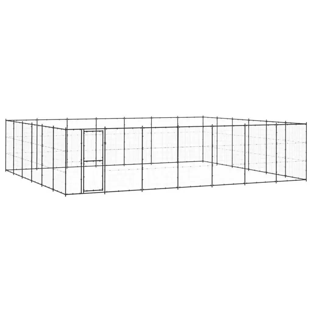 Outdoor Dog Kennel Steel 50.82 mÂ² 3082325