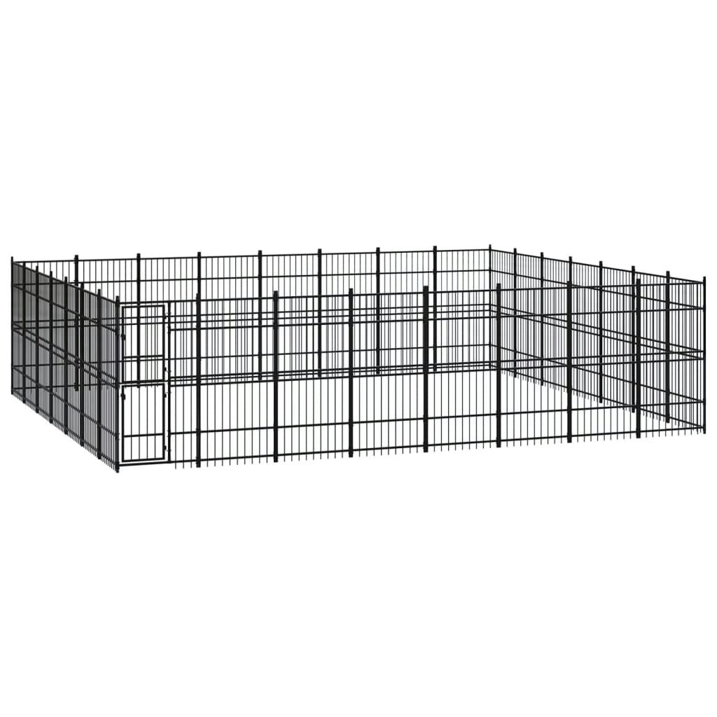 Outdoor Dog Kennel Steel 51.61 mÂ² 3098001