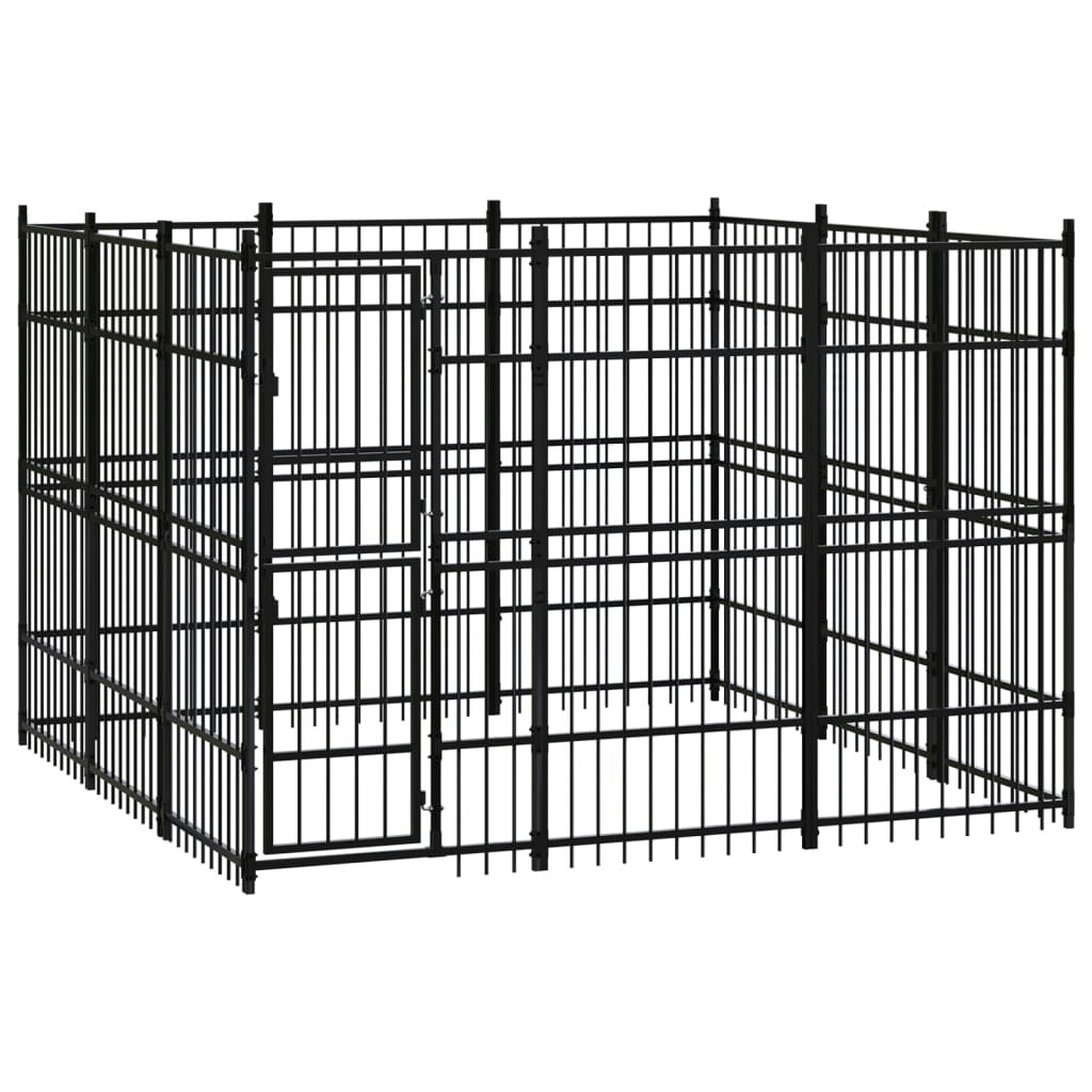 Outdoor Dog Kennel Steel 8.29 mÂ² 3097974