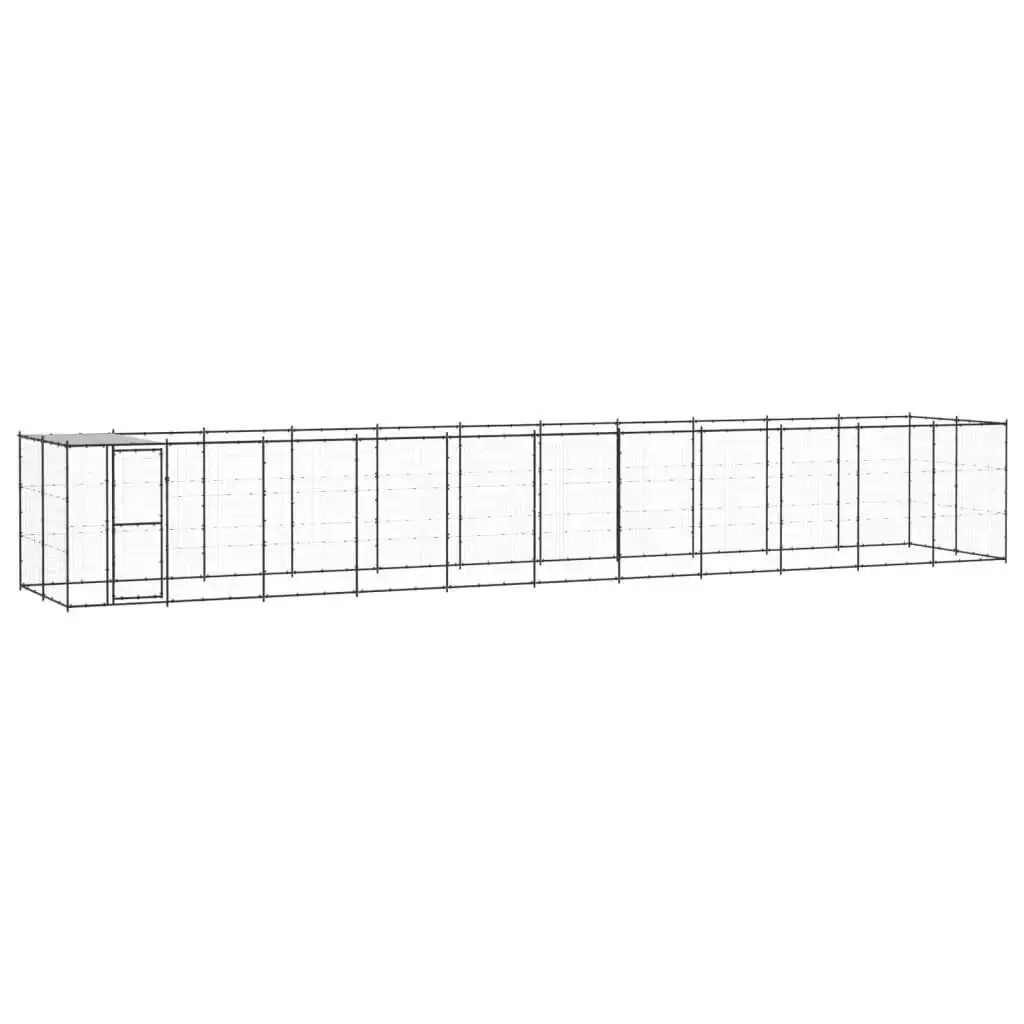 Outdoor Dog Kennel Steel with Roof 26.62 mÂ² 3082297