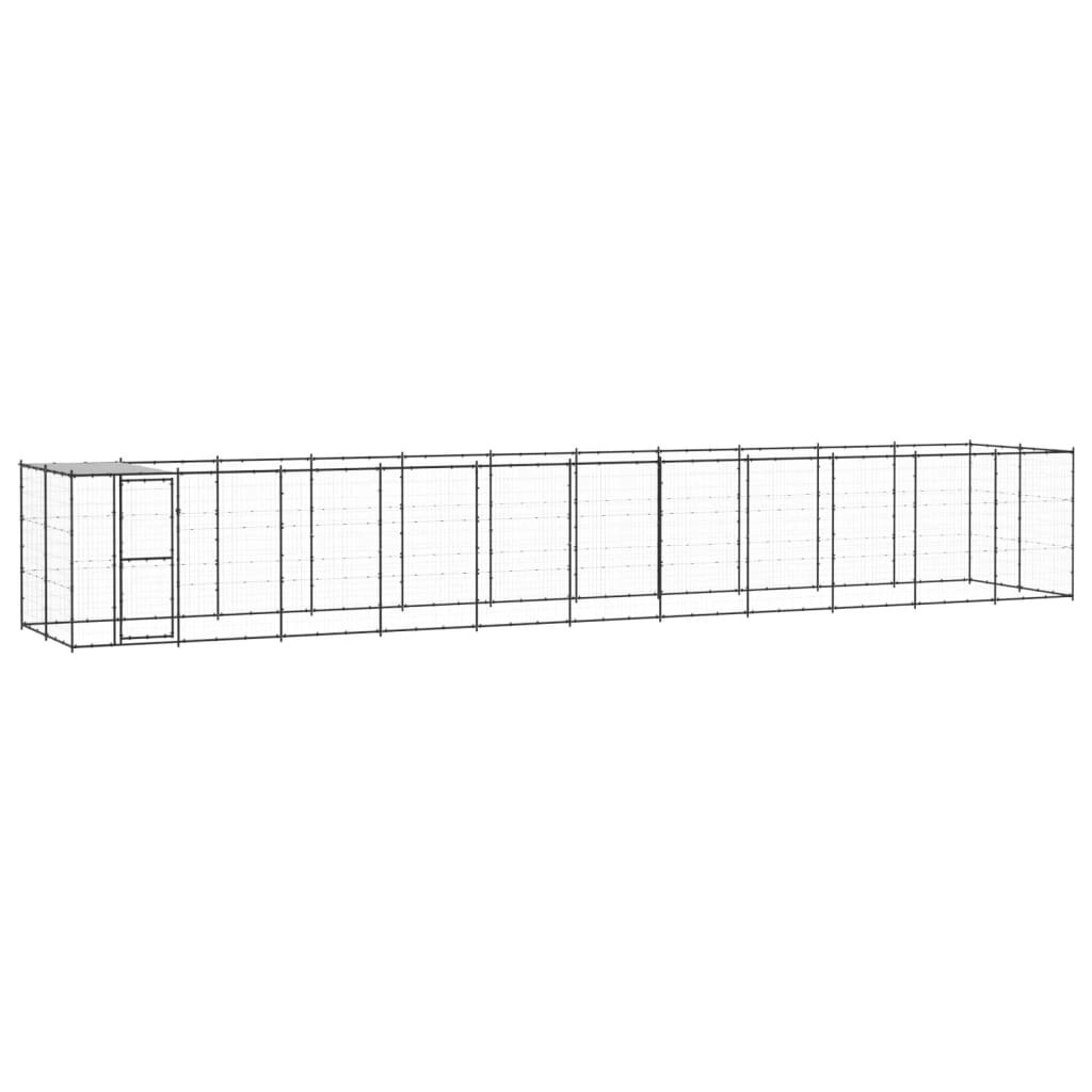 Outdoor Dog Kennel Steel with Roof 26.62 mÂ² 3082297