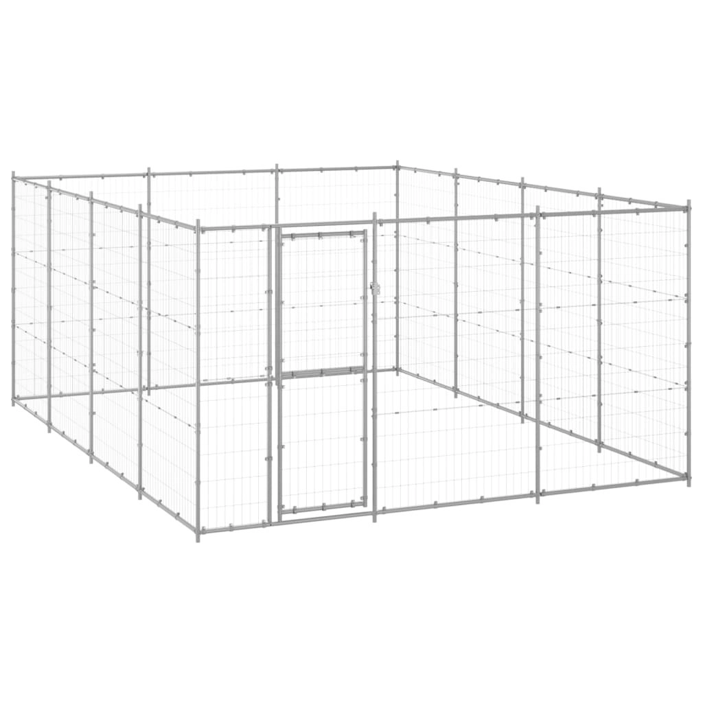 Outdoor Dog Kennel Galvanised Steel 14.52 mÂ² 3082318