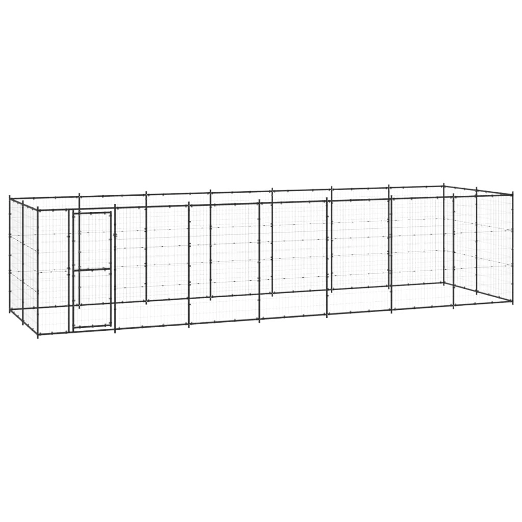 Outdoor Dog Kennel Steel 16.94 mÂ² 3082300