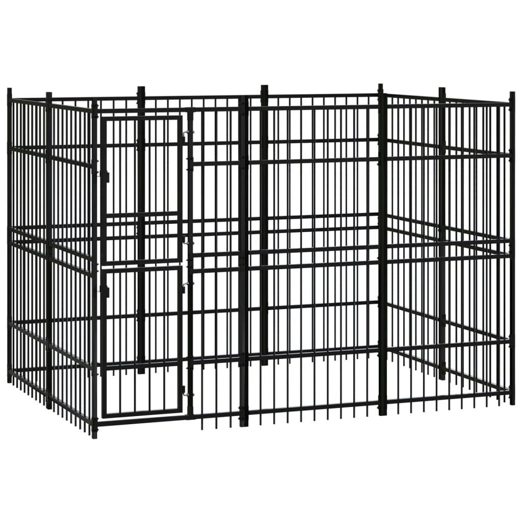 Outdoor Dog Kennel Steel 5.53 mÂ² 3097957