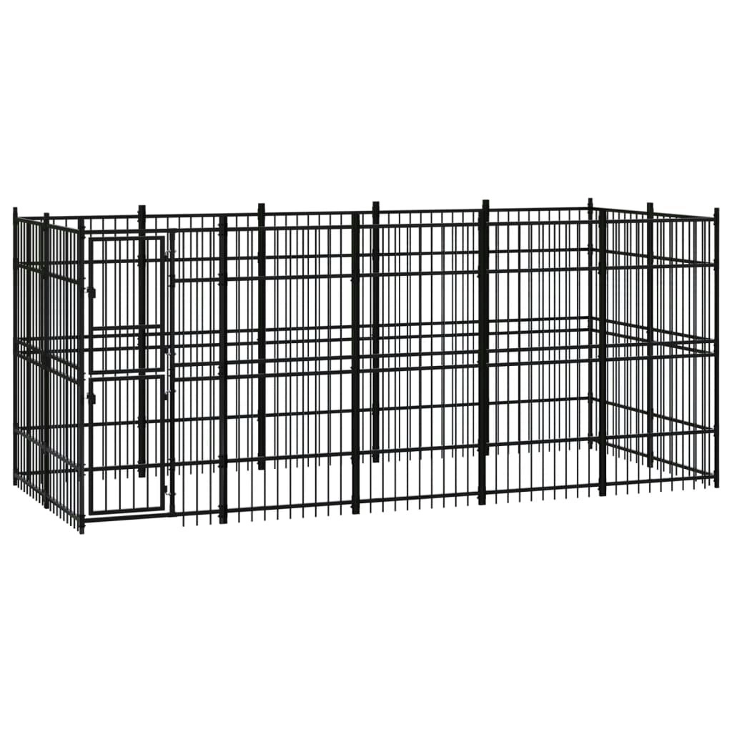 Outdoor Dog Kennel Steel 9.22 mÂ² 3097959