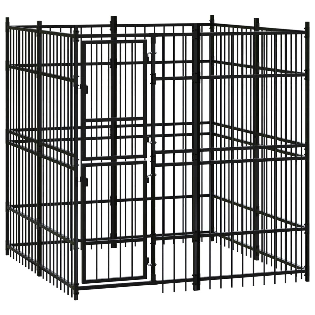 Outdoor Dog Kennel Steel 3.69 mÂ² 3097956