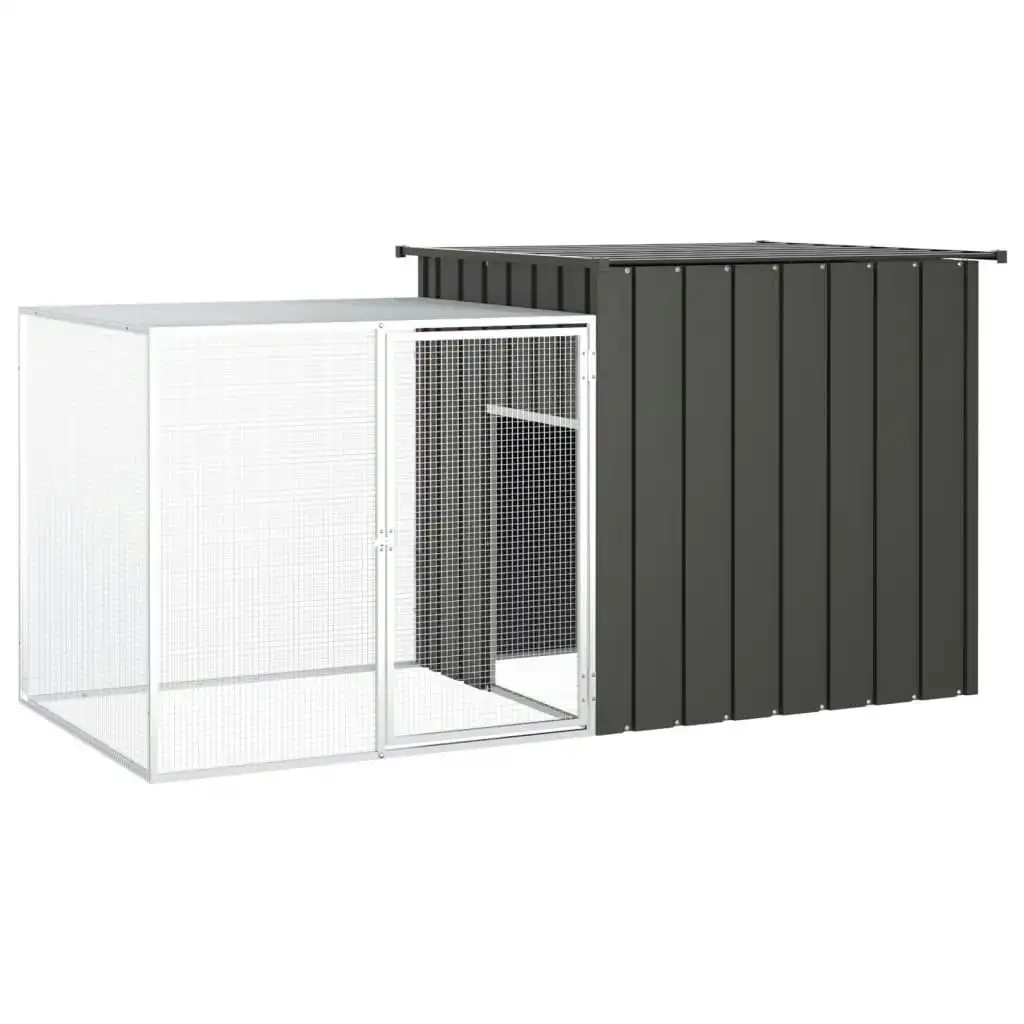 Rabbit Cage Anthracite 200x91x100 cm Galvanised Steel 3155527