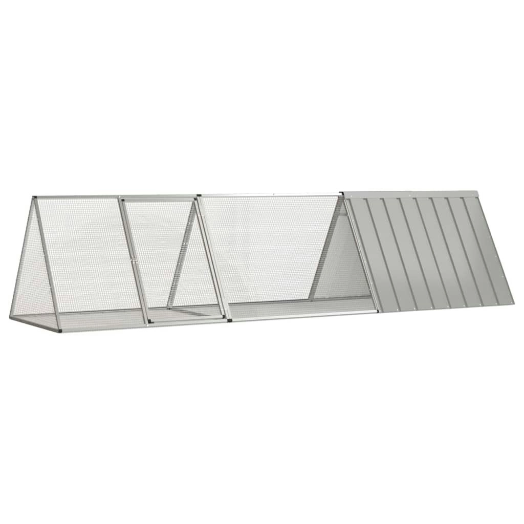 Rabbit Cage Grey 302.5x80.5x71 cm Galvanised Steel 3106449