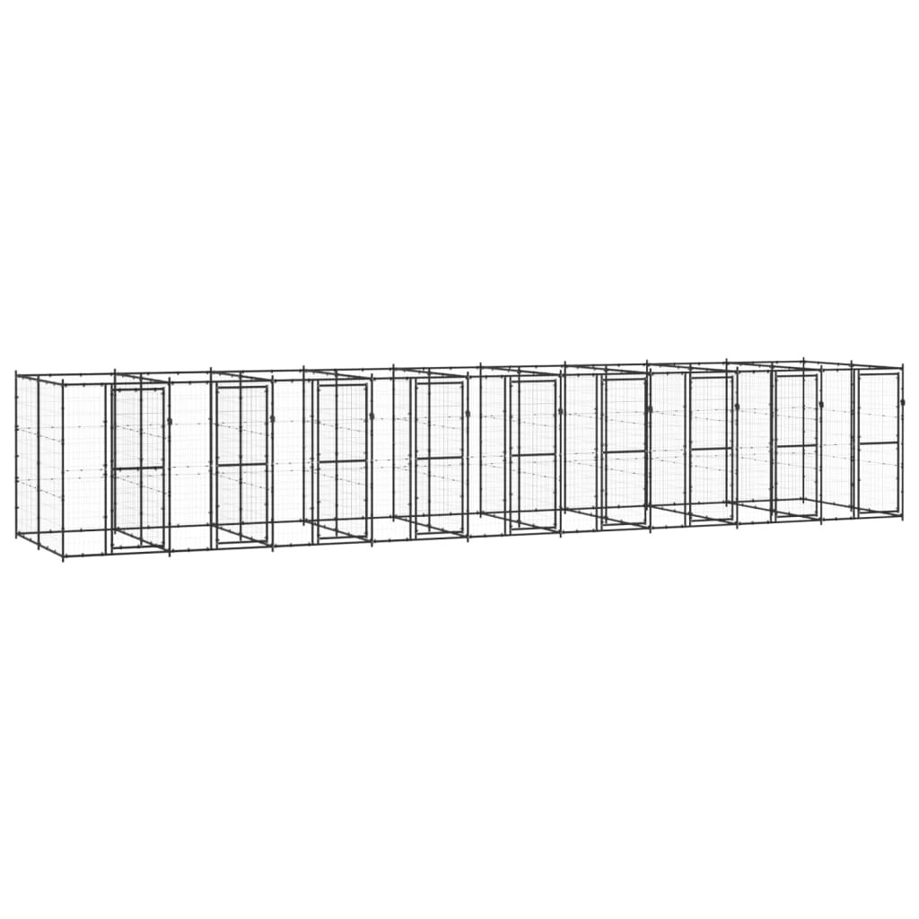 Outdoor Dog Kennel Steel 21.78 mÂ² 3082267