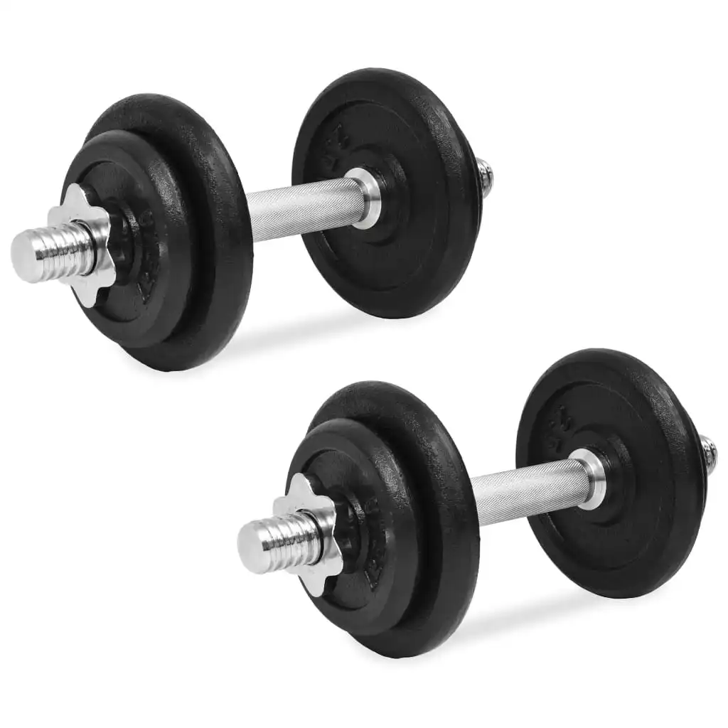 14 Piece Dumbbell Set 20 kg Cast Iron 91409