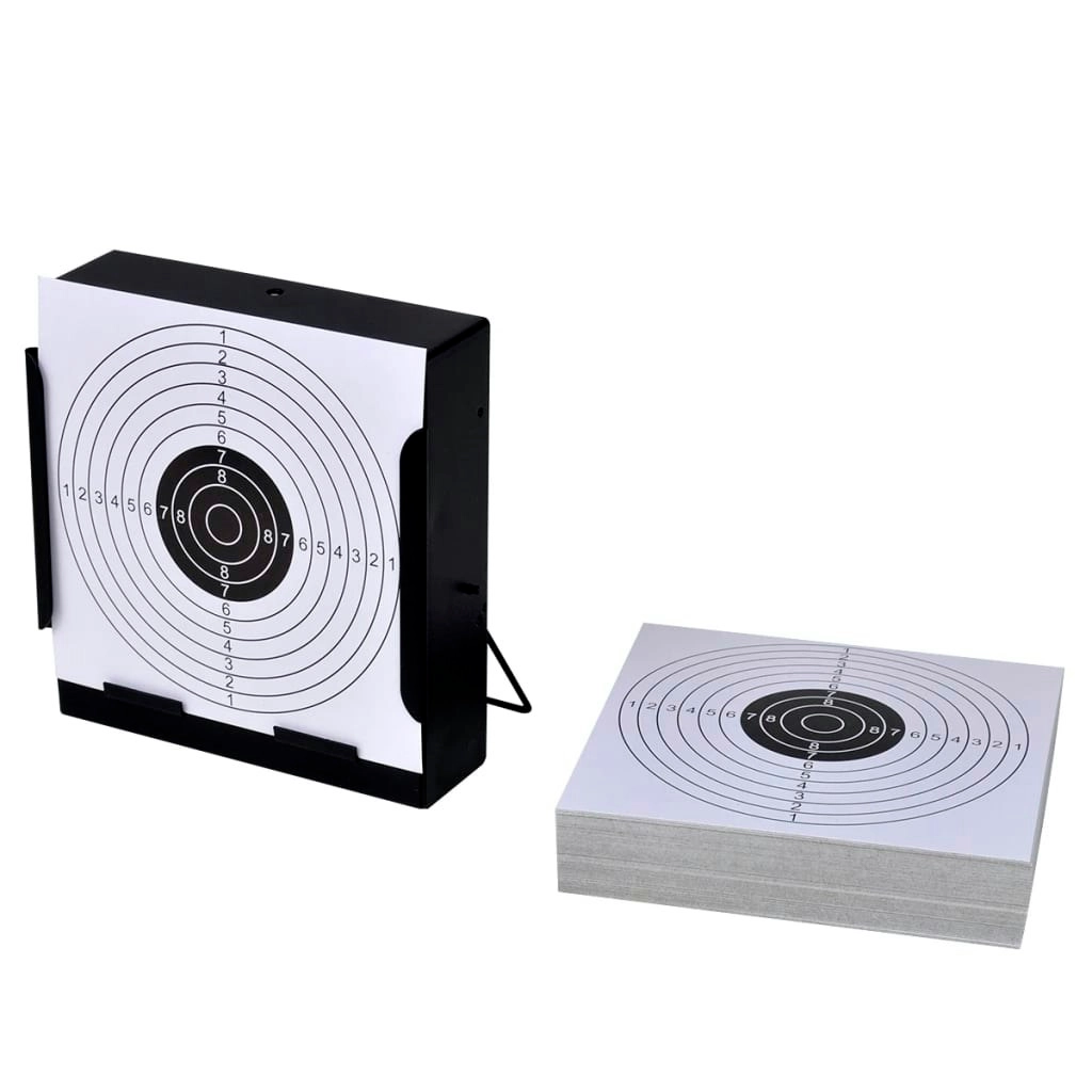 14 cm Square Target Holder Pellet Trap + 100 Paper Targets 90831