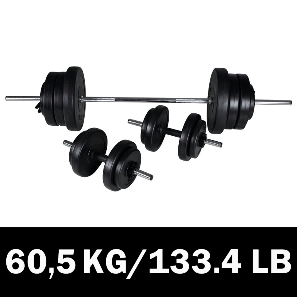 Barbell + 2 Dumbbell Set 60.5kg 90375