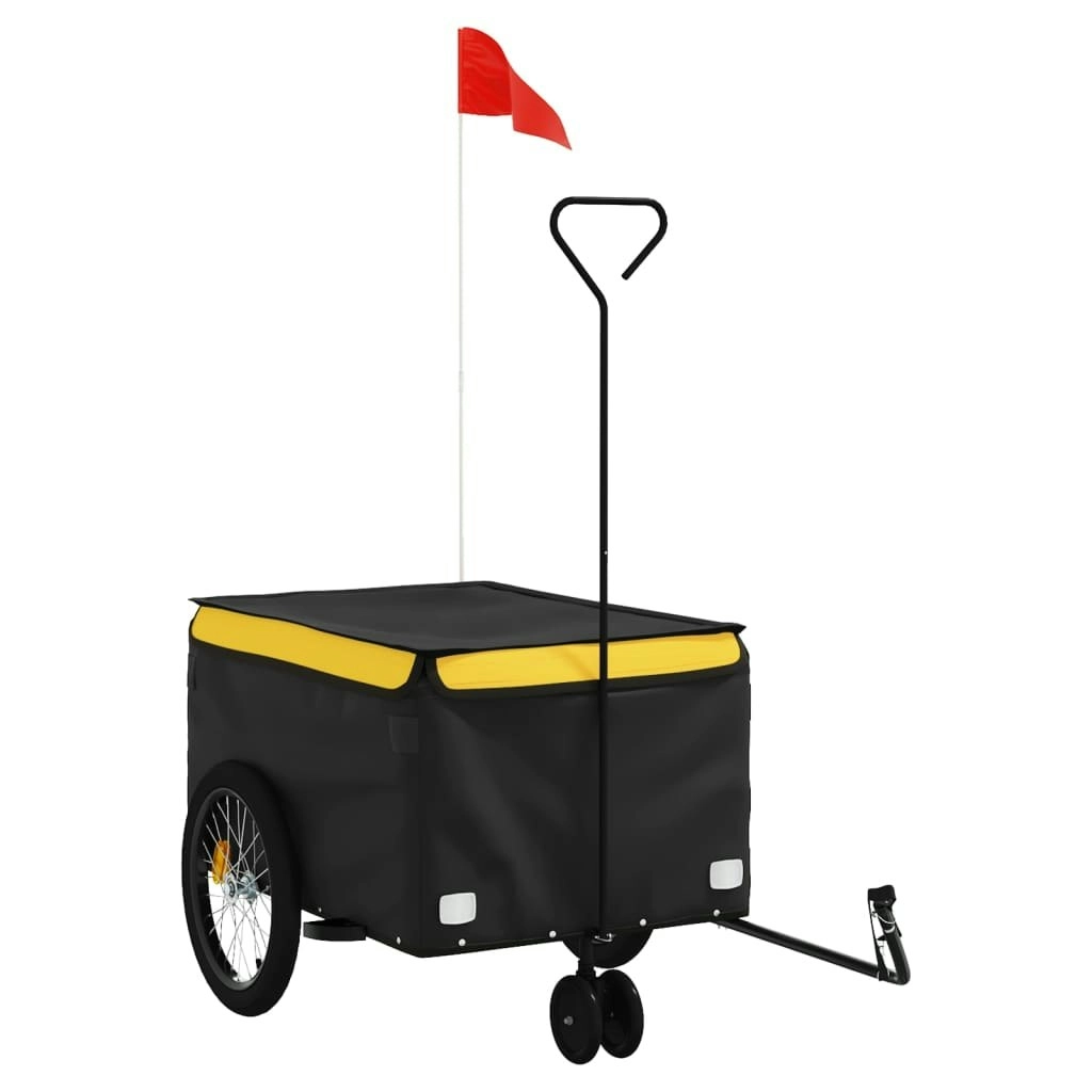 Bike Trailer Black and Yellow 30 kg Iron 94099