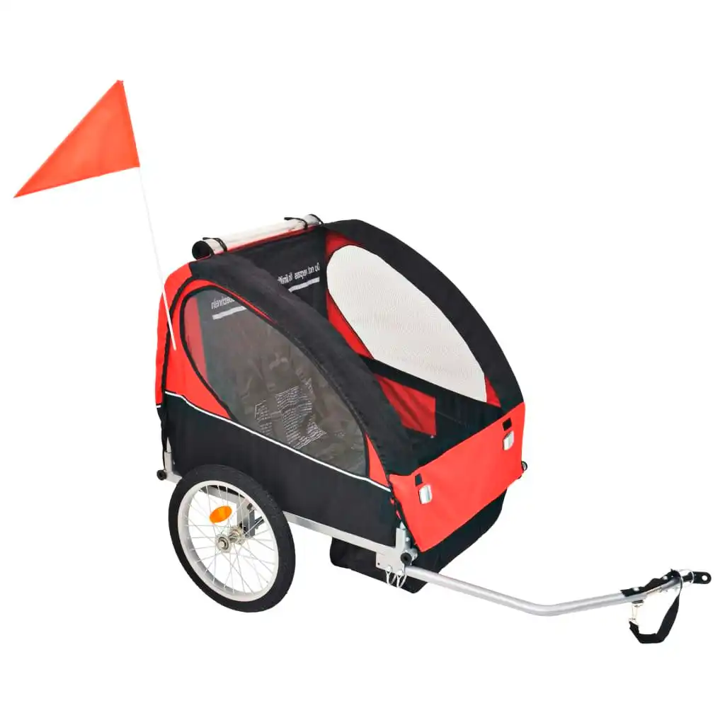 Bike Trailer Red and Black 30 kg 91371