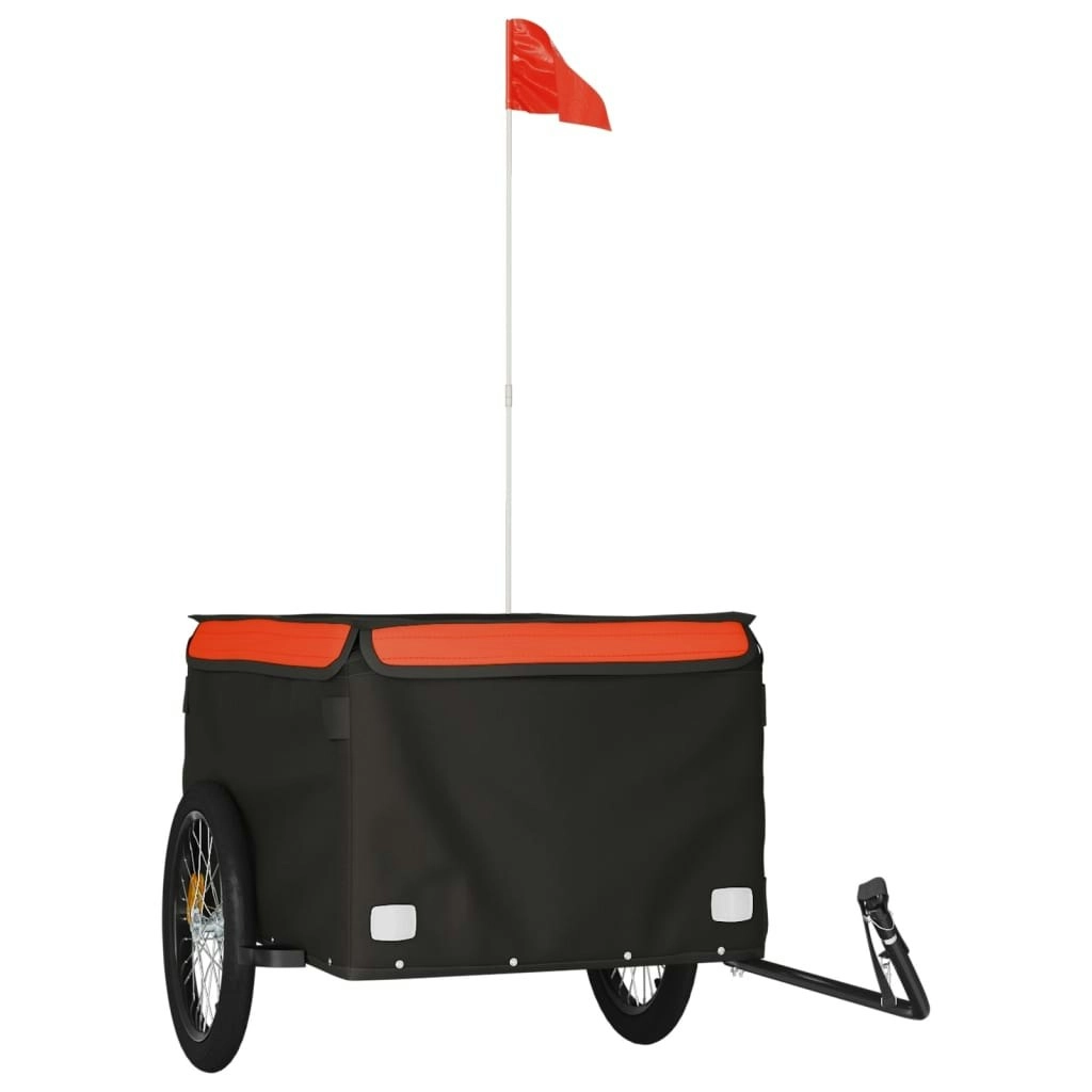 Bike Trailer Black and Orange 45 kg Iron 94089