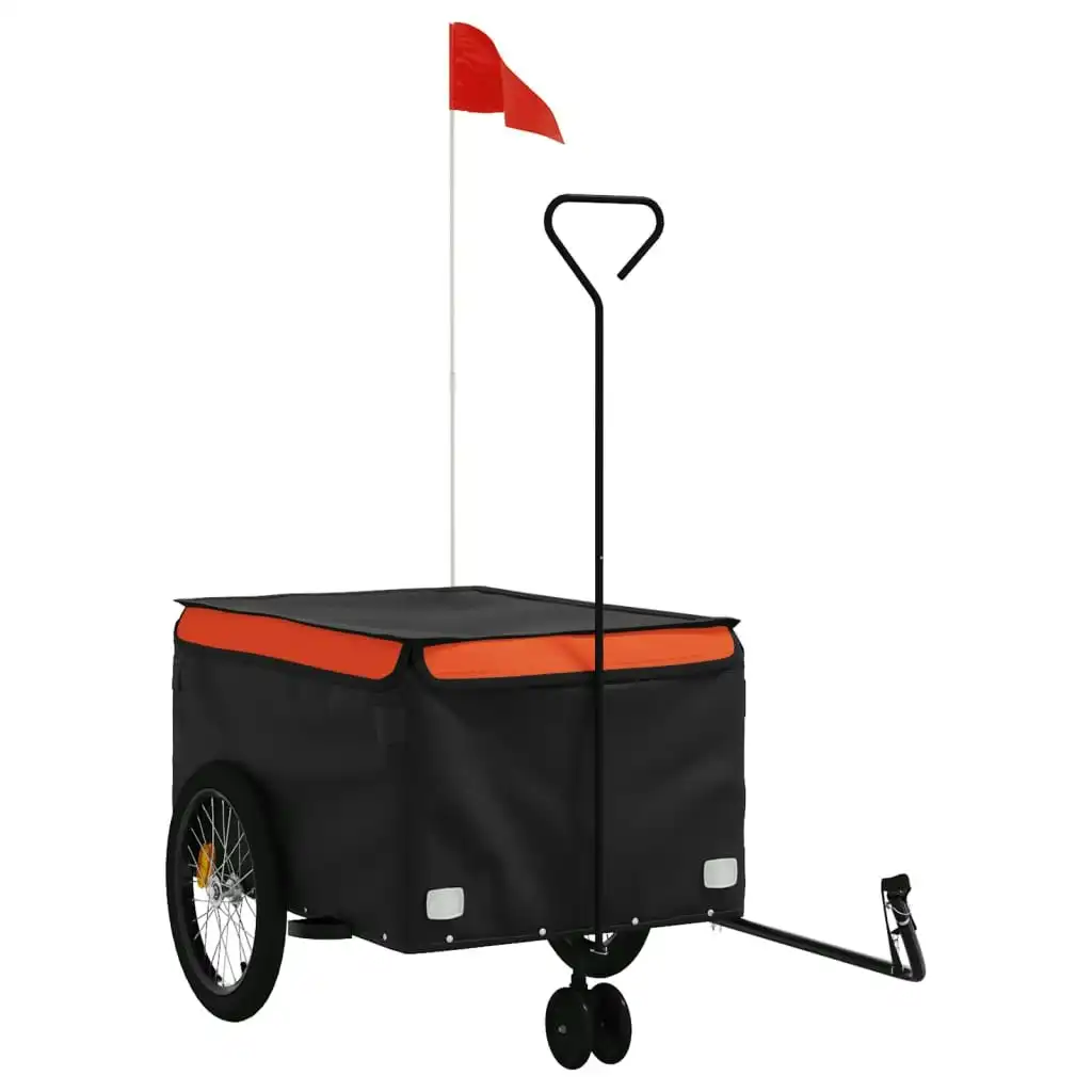 Bike Trailer Black and Orange 45 kg Iron 94110