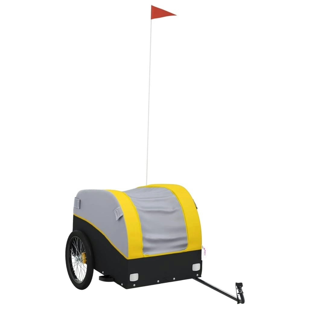 Bike Trailer Black and Yellow 45 kg Iron 94127