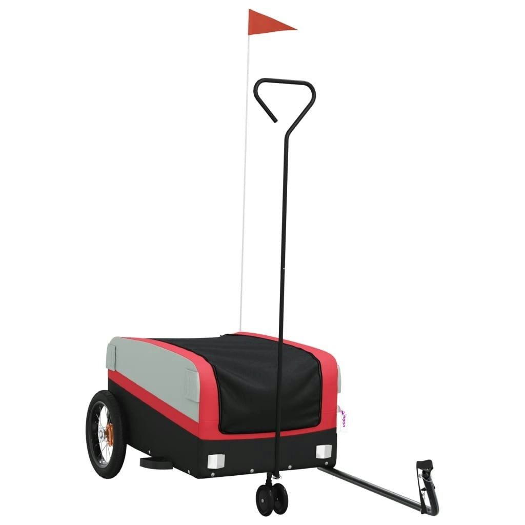 Bike Trailer Black and Red 30 kg Iron 94055