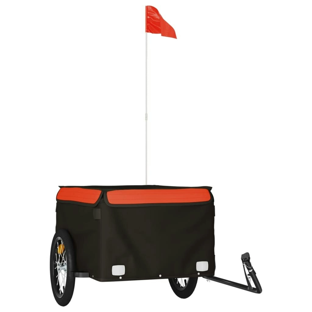 Bike Trailer Black and Orange 45 kg Iron 94082