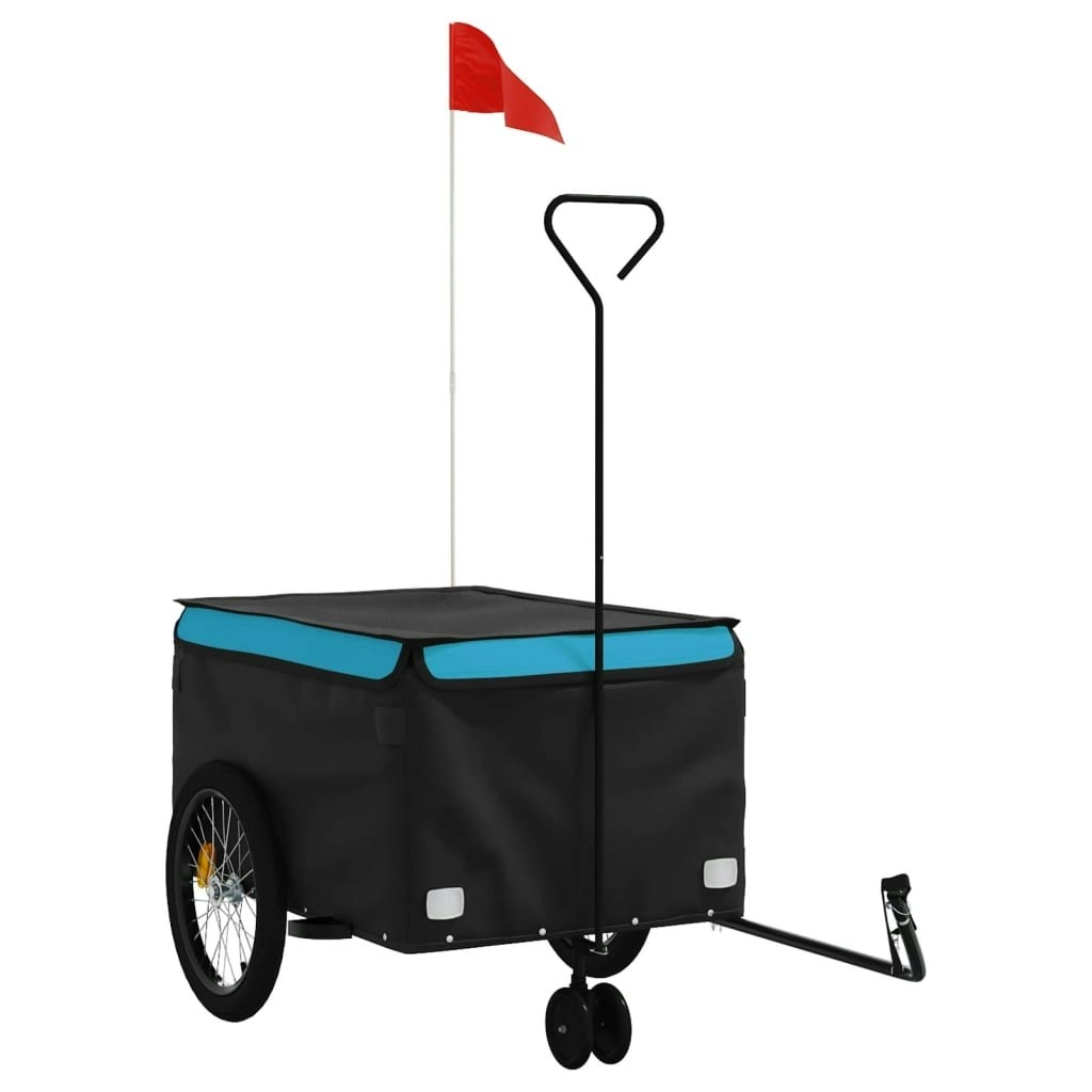 Bike Trailer Black and Blue 45 kg Iron 94114