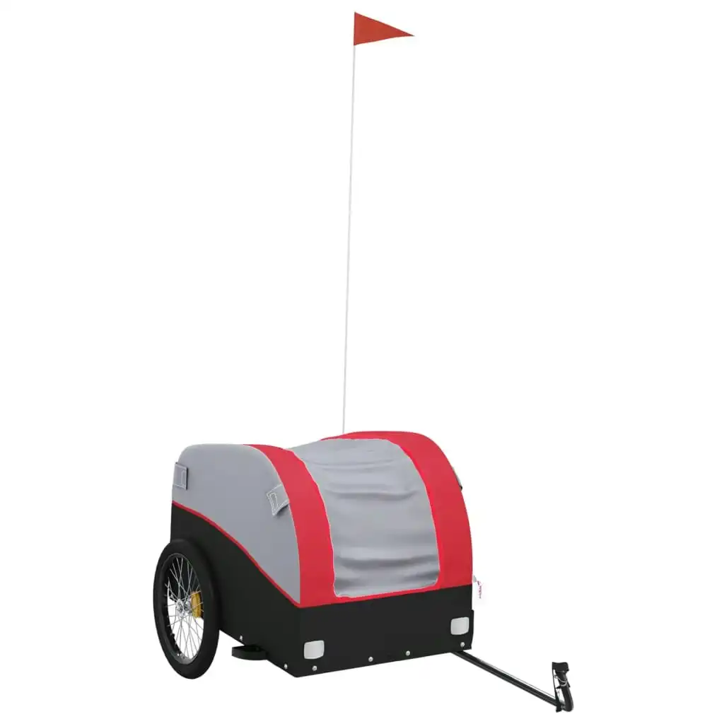 Bike Trailer Black and Red 45 kg Iron 94125