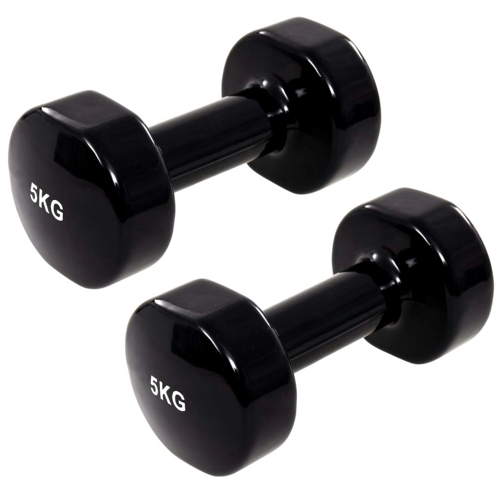 Dumbbell 2 pcs 2x5 kg Cast Iron Black 91969