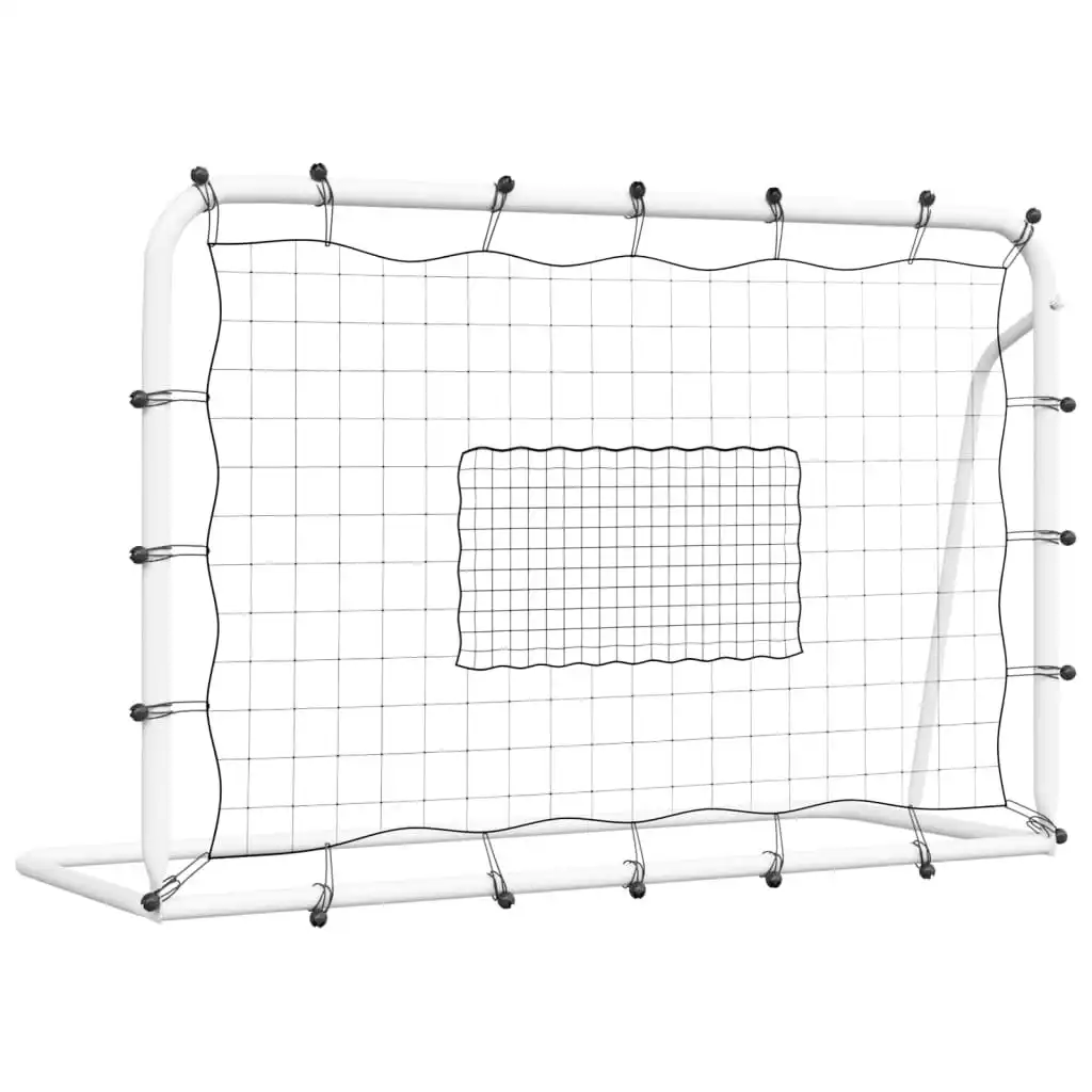 Football Net Rebounder White&Black 184x61x123 cm Steel and PE 93735