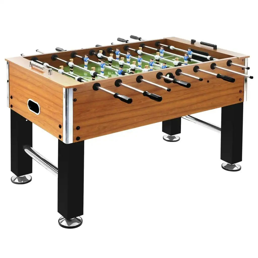 Football Table Steel 60 kg 140x74.5x87.5 cm Light Brown and Black 92502