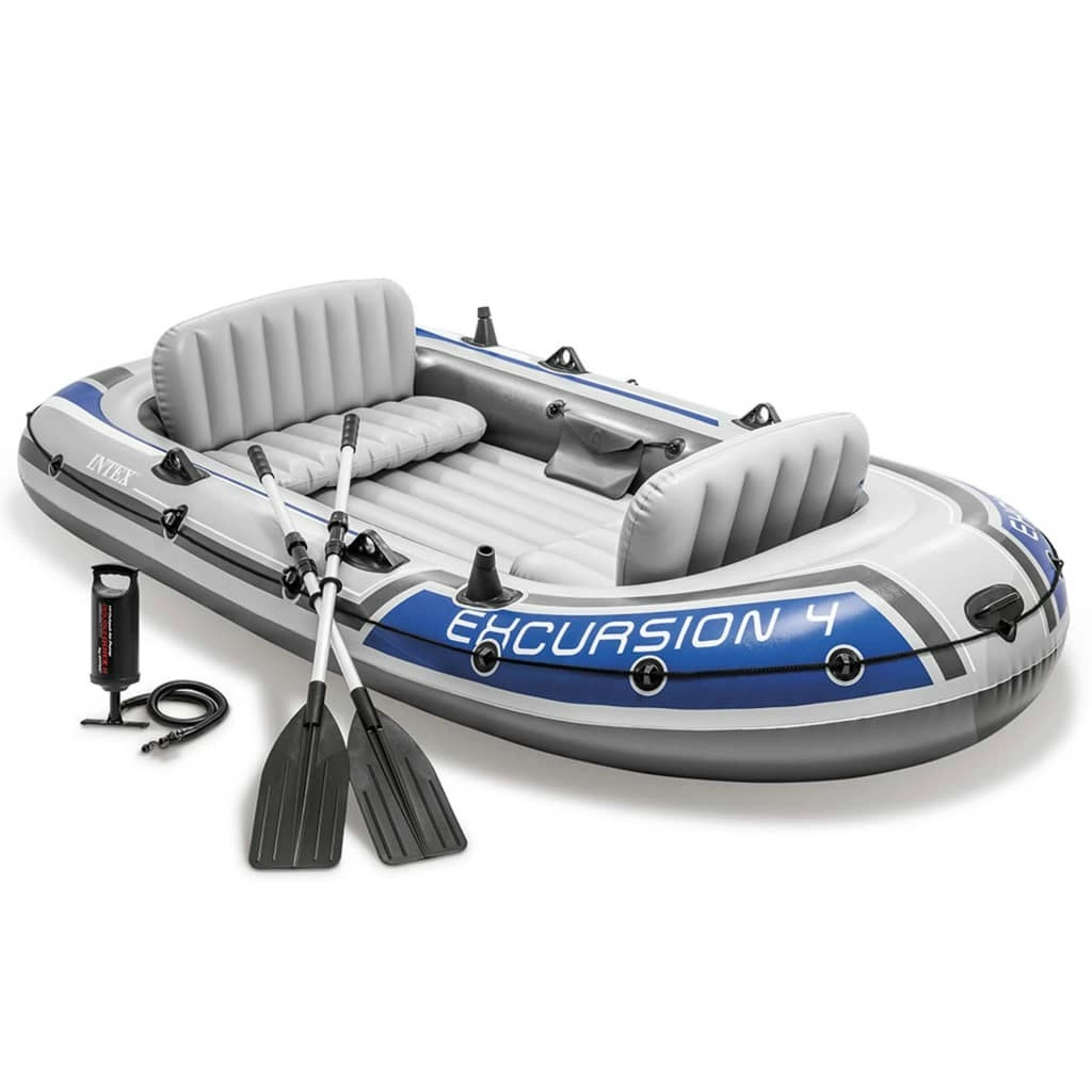 Intex Excursion 4 Set Inflatable Boat with Oars and Pump 68324NP 3202726