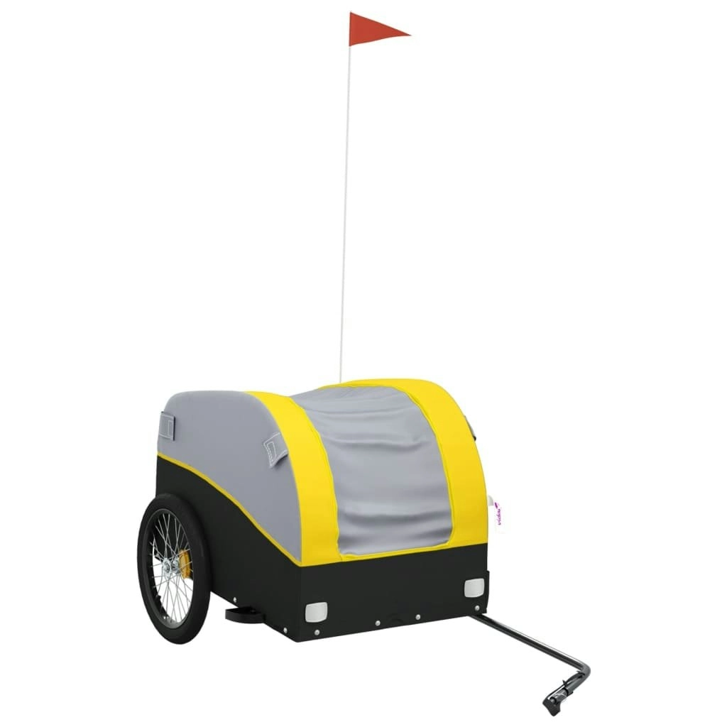 Bike Trailer Black and Yellow 45 kg Iron 94134