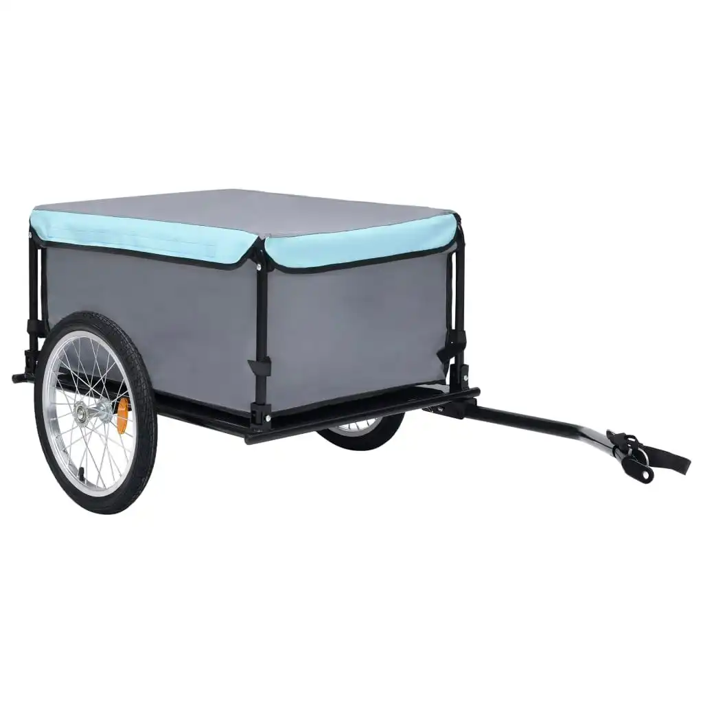 Bike Trailer Black and Blue 65 kg 92589