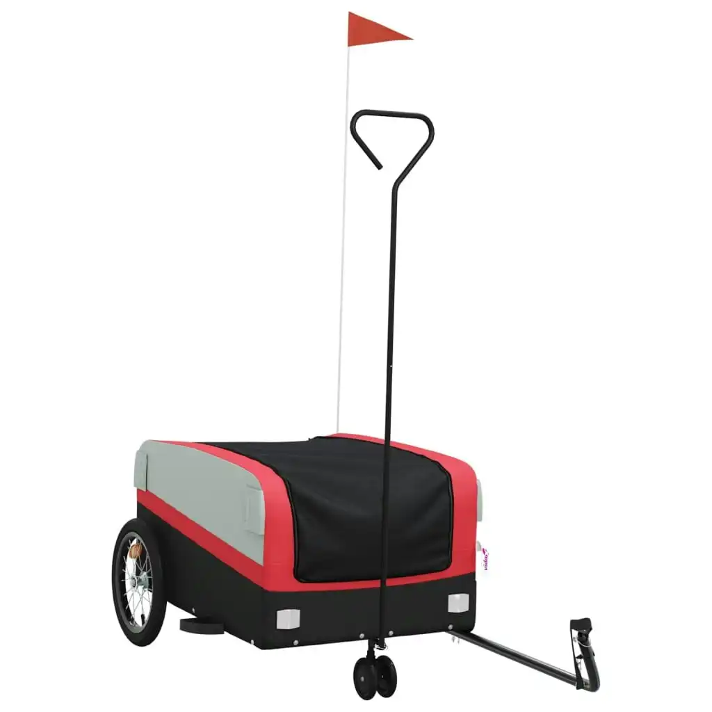 Bike Trailer Black and Red 45 kg Iron 94069