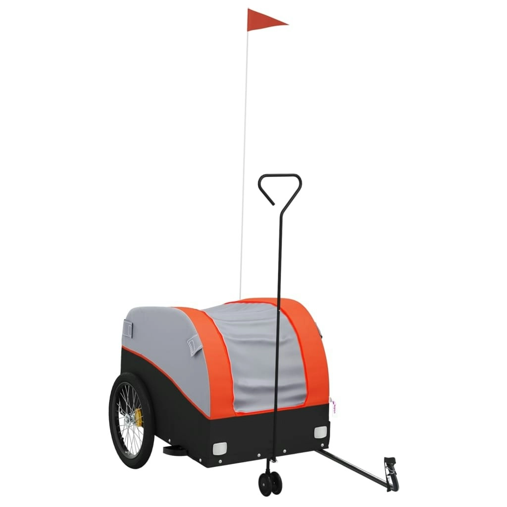 Bike Trailer Black and Orange 45 kg Iron 94145