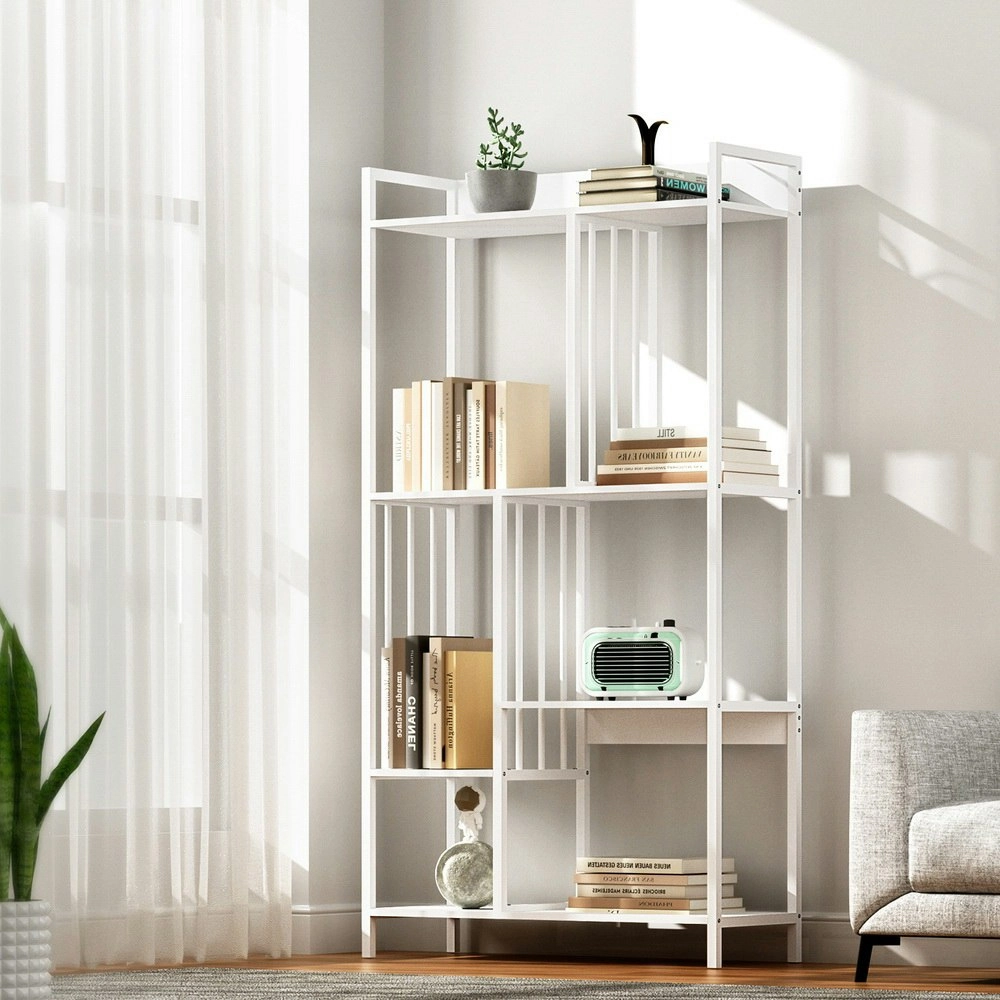 Artiss Bookshelf Display Shelves 5 Tiers 120cm White