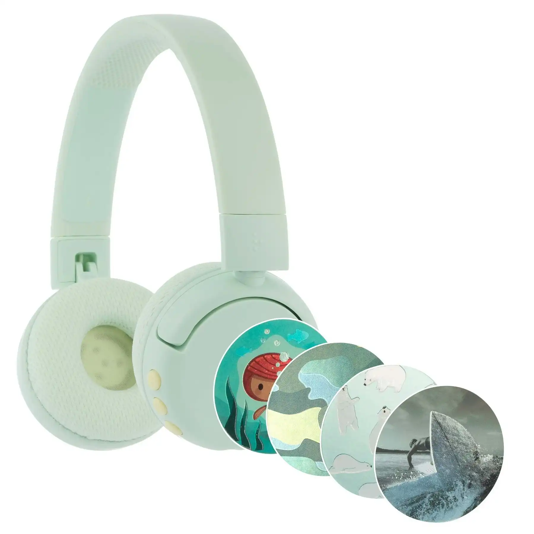 Buddyphones Pop Fun Wireless Headphone - Ocean Green