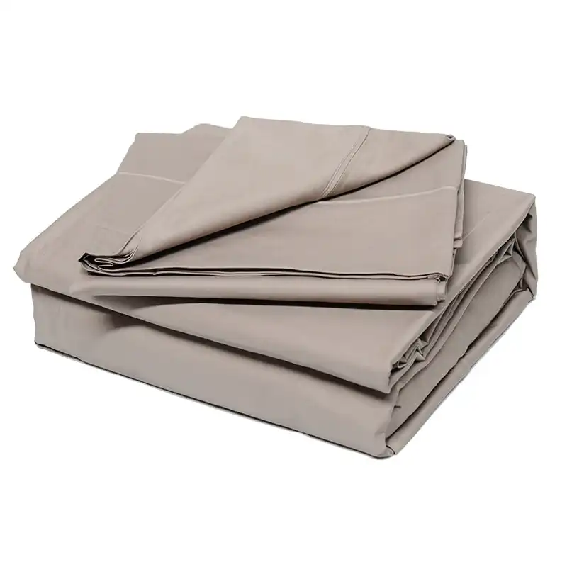 100% Premium Cotton 800TC Sateen Luxury Sheet set Khaki Colour