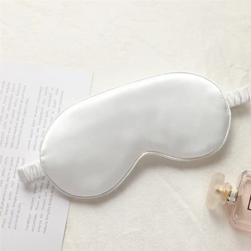 6A Grade Pure Mulberry Silk Eye Mask White