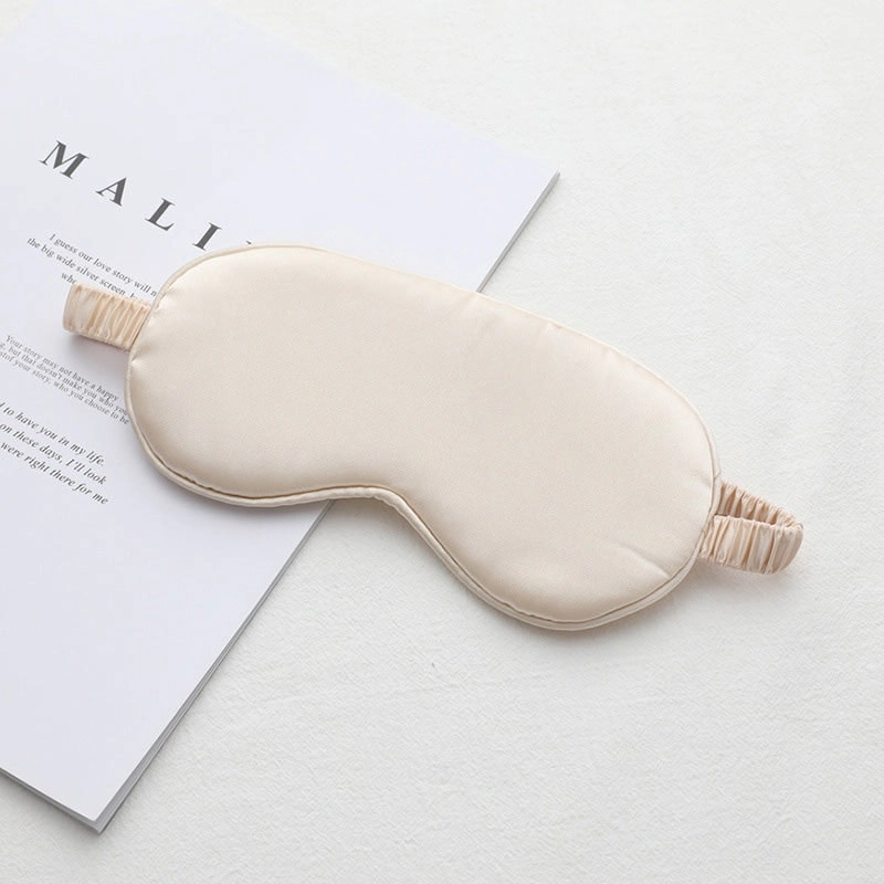 6A Grade Pure Mulberry Silk Eye Mask Beige