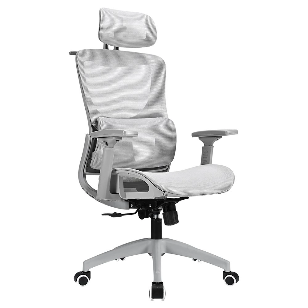 Furb Ergonomic Office Chair Mesh Computer Desk Chair Tilt Fabric Seat Grey