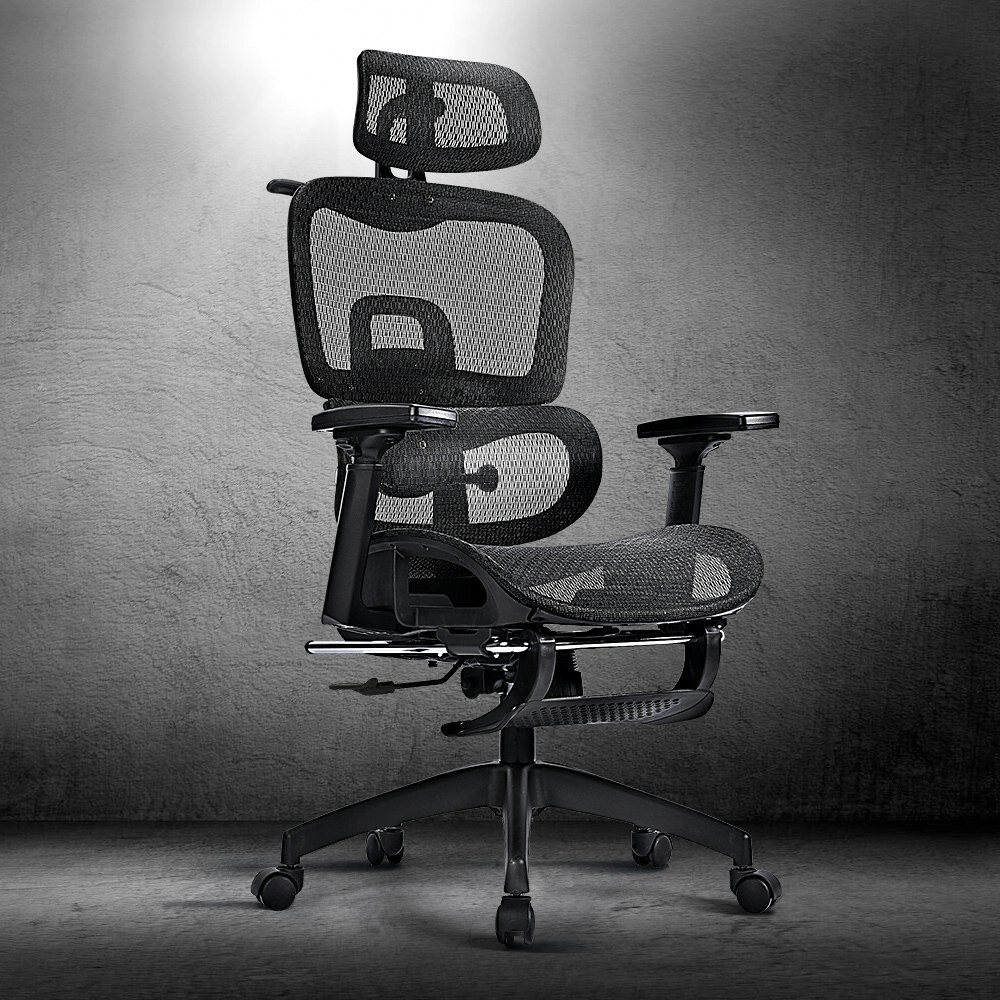 Furb Ergonomic Office Chair w/ Breathable Mesh High Back Computer Chair Black