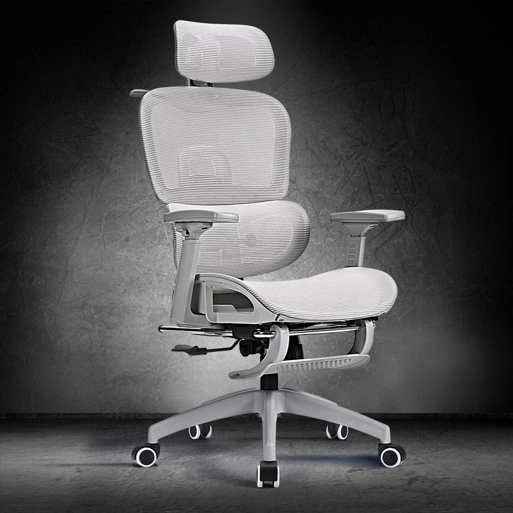 Furb Ergonomic Office Chair w/ Breathable Mesh High Back Computer Chair Grey