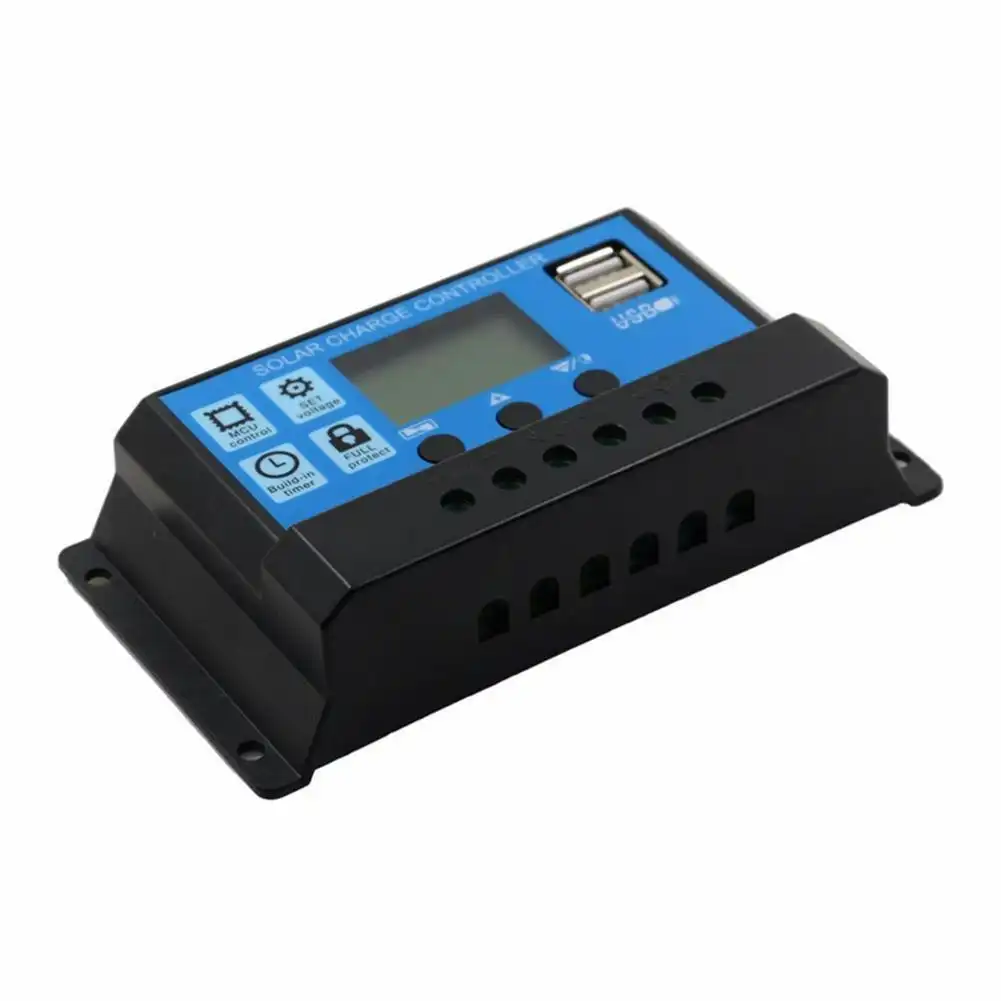 10Amp 12V/24V Solar Panel Regulator Charge Controller Battery Dual USB