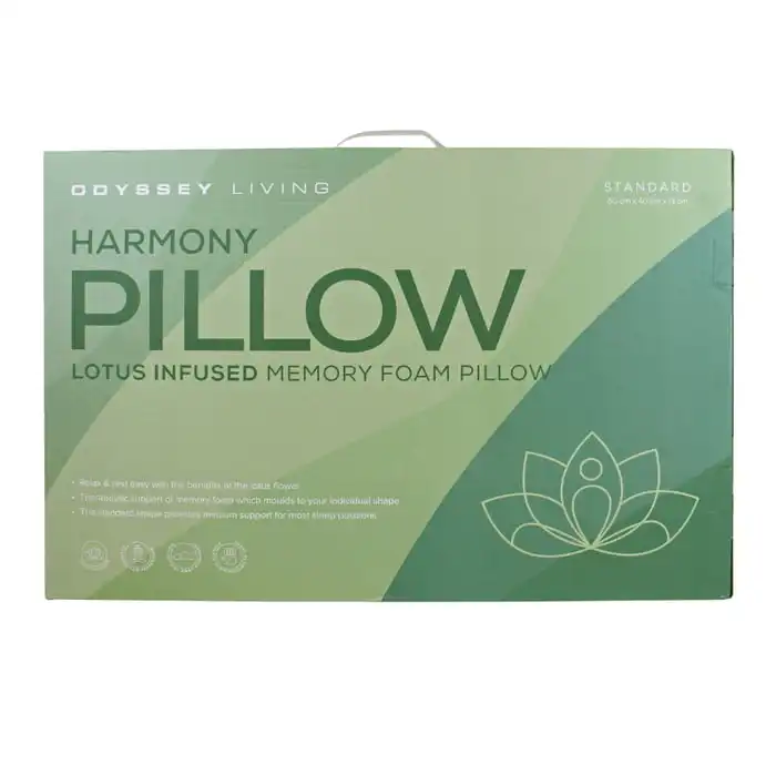 Odyysey Living Harmony Lotus Infused Memory Foam Pillow - 1200gms