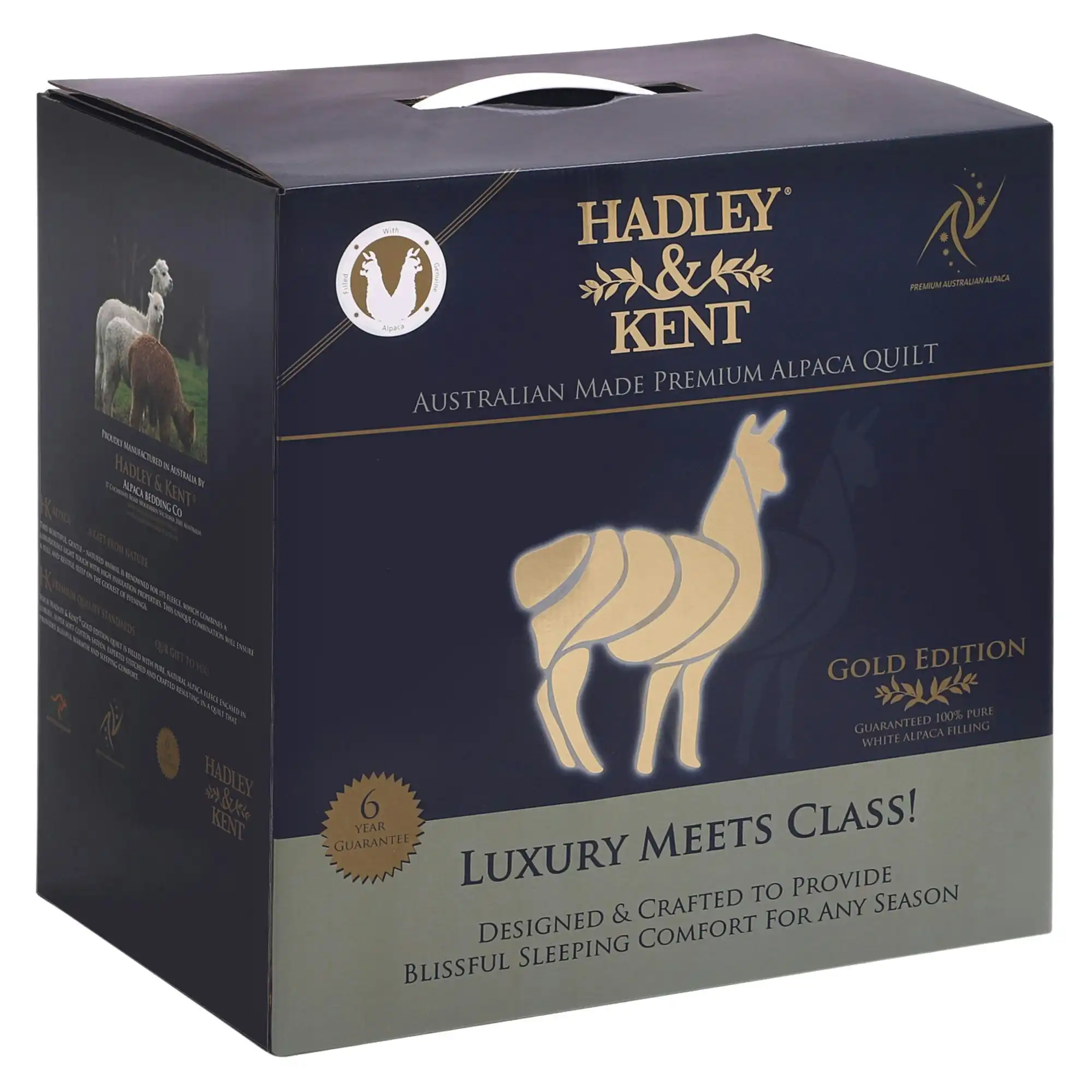 Hadley & Kent Australian Alpaca/Down Quilt - 350GSM