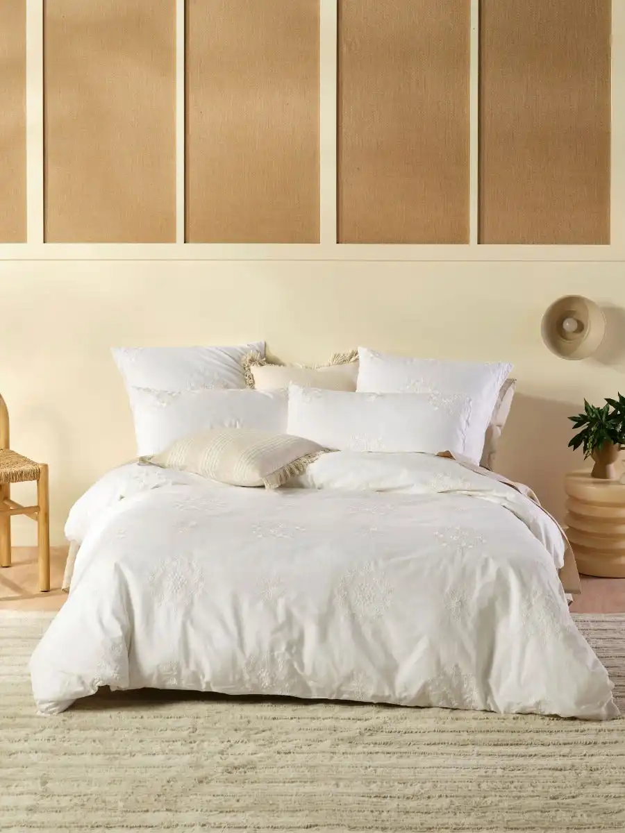 Linen House Amore Quilt Cover Set   White