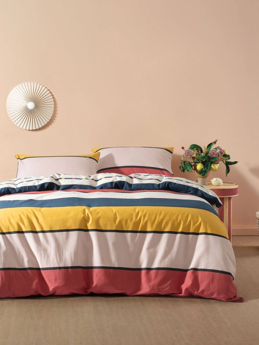 Esprit TOMMY MULTI COLOUR QUILT COVER SET