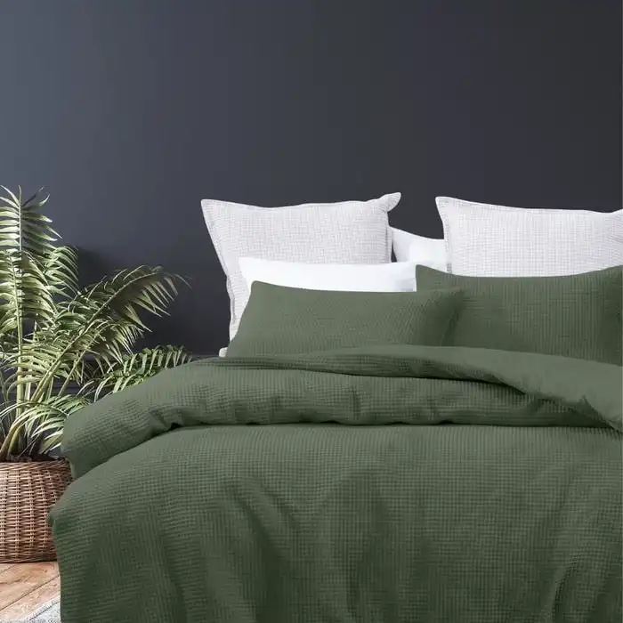 Bas Phillips Nathaniel Ultrasonic Quilt Cover Set - MOSS