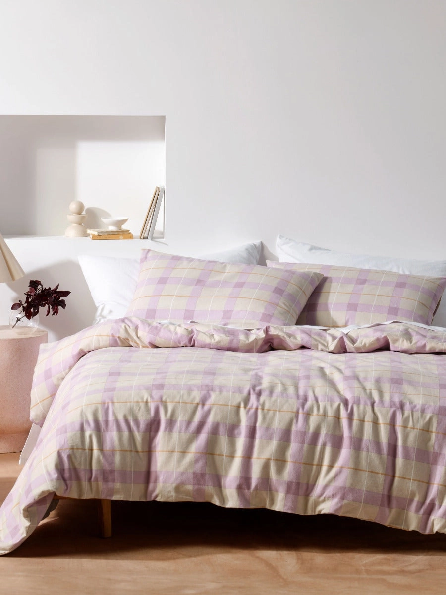 Linen House Flannelette Quilt Cover Set   Corinne Lavender